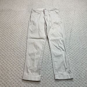 Levis Jeans Womens 27 Light Beige Khaki Rolled Legs Cropped Ladies 28x25 Solid